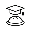 icon_food_graduation_cap_minimal_outline icon preview
