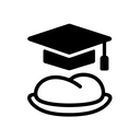 icon_food_graduation_cap_monochrome icon preview