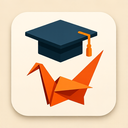 icon_food_graduation_cap_origami icon preview