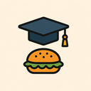 icon_food_graduation_cap_thin icon preview