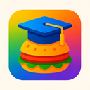 icon_food_graduation_cap_vibrant_colors icon preview