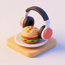 icon_food_headphones_3d_isometric icon preview