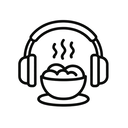 icon_food_headphones_line_art icon preview
