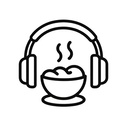 icon_food_headphones_monochrome icon preview