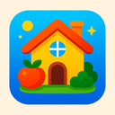 icon_food_house_vibrant_colors icon preview