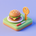 icon_food_key_3d_isometric icon preview
