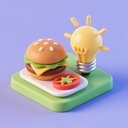 icon_food_light_bulb_3d_isometric icon preview