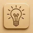 icon_food_light_bulb_embossed icon preview