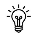 icon_food_light_bulb_monochrome icon preview