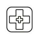 icon_food_medical_cross_minimal_outline icon preview