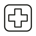 icon_food_medical_cross_monochrome icon preview