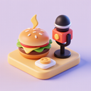 icon_food_microphone_3d_isometric icon preview