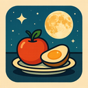 icon_food_moon_retro icon preview