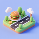 icon_food_road_3d_isometric icon preview