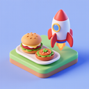 icon_food_rocket_3d_isometric icon preview