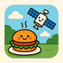 icon_food_satellite_cartoon icon preview
