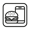 icon_food_smartphone_monochrome icon preview