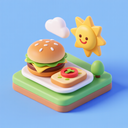 icon_food_sun_3d_isometric icon preview