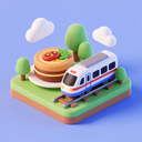 icon_food_train_3d_isometric icon preview