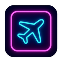 icon_gaming_airplane_neon icon preview