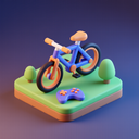 icon_gaming_bicycle_3d_isometric icon preview
