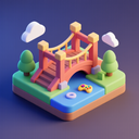 icon_gaming_bridge_3d_isometric icon preview