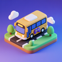 icon_gaming_bus_3d_isometric icon preview