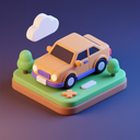 icon_gaming_car_3d_isometric icon preview