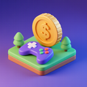 icon_gaming_coin_3d_isometric icon preview