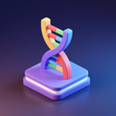 icon_gaming_dna_strand_3d_isometric icon preview