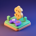 icon_gaming_dollar_sign_3d_isometric icon preview