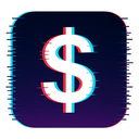 icon_gaming_dollar_sign_digital_glitch icon preview