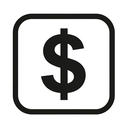 icon_gaming_dollar_sign_monochrome icon preview
