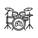 icon_gaming_drum_line_art icon preview