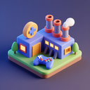 icon_gaming_factory_3d_isometric icon preview