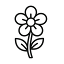 icon_gaming_flower_line_art icon preview