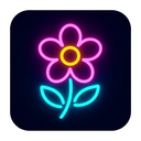 icon_gaming_flower_neon icon preview