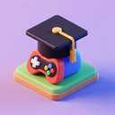 icon_gaming_graduation_cap_3d_isometric icon preview