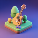 icon_gaming_guitar_3d_isometric icon preview
