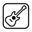 icon_gaming_guitar_monochrome icon preview