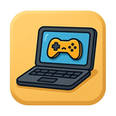icon_gaming_laptop_cartoon icon preview