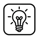 icon_gaming_light_bulb_monochrome icon preview