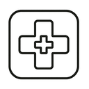 icon_gaming_medical_cross_minimal_outline icon preview