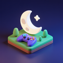icon_gaming_moon_3d_isometric icon preview