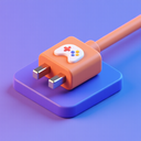 icon_gaming_plug_3d_isometric icon preview