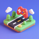 icon_gaming_road_3d_isometric icon preview