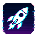 icon_gaming_rocket_digital_glitch icon preview