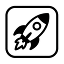 icon_gaming_rocket_monochrome icon preview