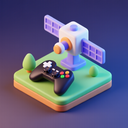 icon_gaming_satellite_3d_isometric icon preview