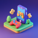 icon_gaming_smartphone_3d_isometric icon preview